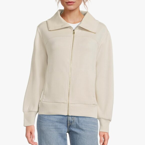 Tommy Bahama Jacket Palm Voyage Full Zip  Women's Large Beige Buttery Soft Large - Picture 1 of 7